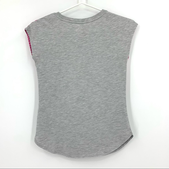 2/$25 Converse Girl's Peralescent Lenticular Pink & Grey Sleeveless Tee, Medium - Picture 5 of 11